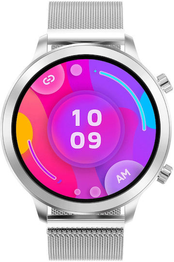 Bemi Zeno AI Stainless Steel Smartwatch with Heart Rate Monitor Silver