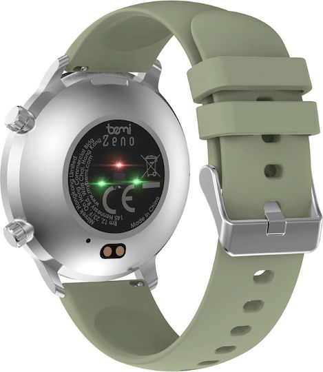 Bemi Zeno AI Stainless Steel Smartwatch with Heart Rate Monitor Silver