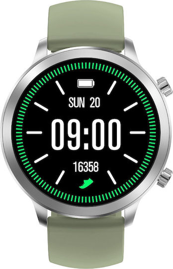 Bemi Zeno AI Stainless Steel Smartwatch with Heart Rate Monitor Silver