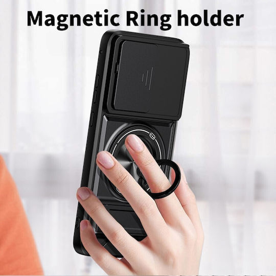 Плъзгаща Задна Корица Camshield Пластмасова Сребриста (Motorola Edge 70 Fusion)