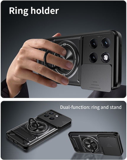 Плъзгаща Задна Корица Camshield Пластмасова Сребриста (Motorola Edge 70 Fusion)