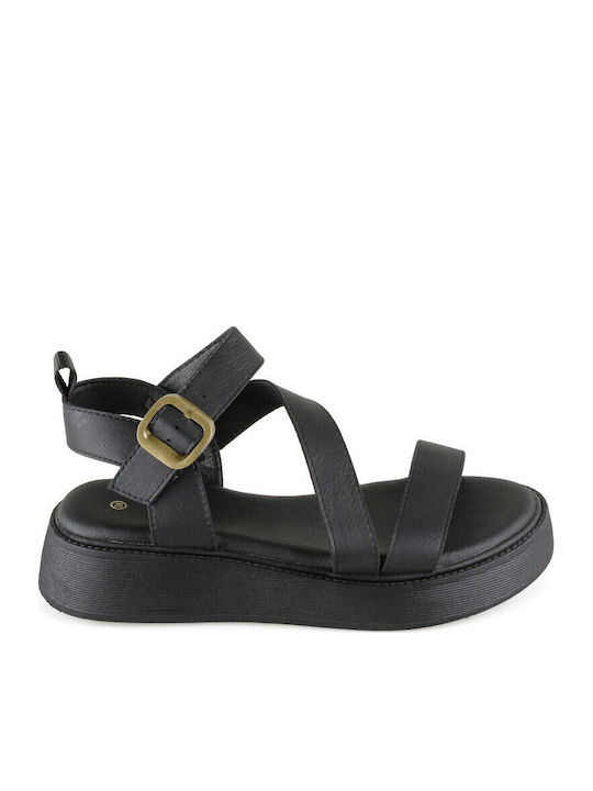 Γυναικεία Σανδάλια Flatforms Μαύρα