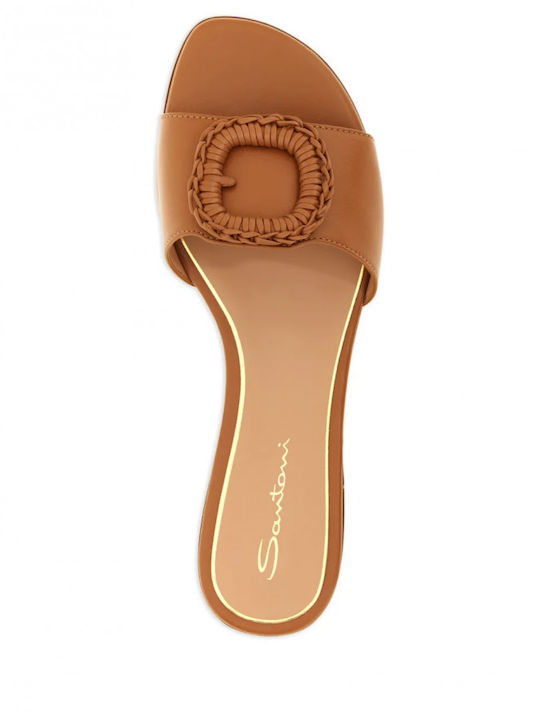 Santoni Leather Brown Sandals