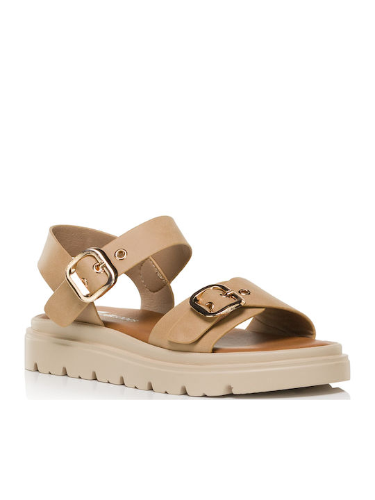 Women's Flat Sandals Beige