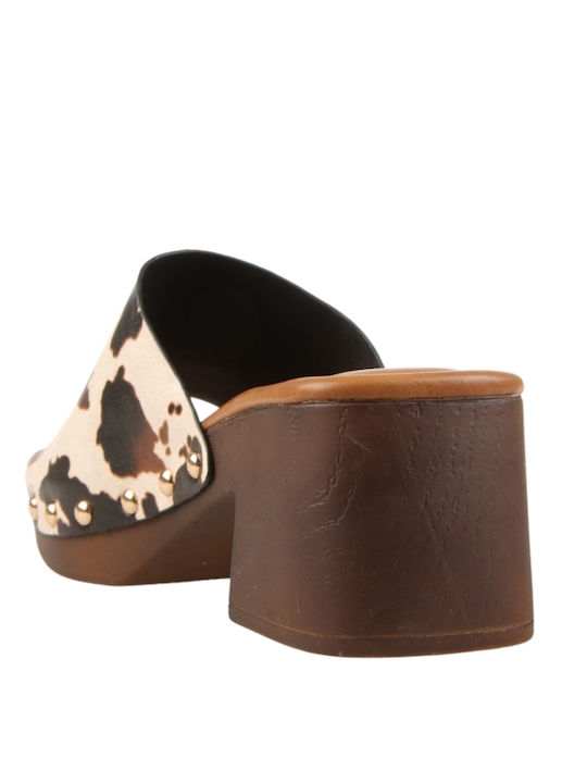 Mules With Chunky Heel In Black Colour