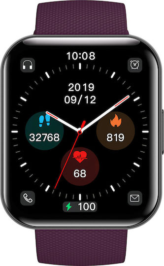 Bemi Exo Smartwatch με Παλμογράφο (Μαύρο)