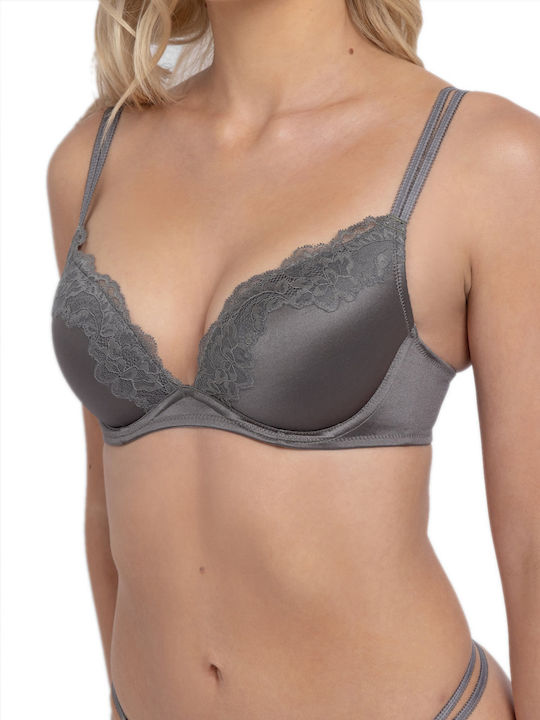 Pink and Grey Plunge Bras 2Pack