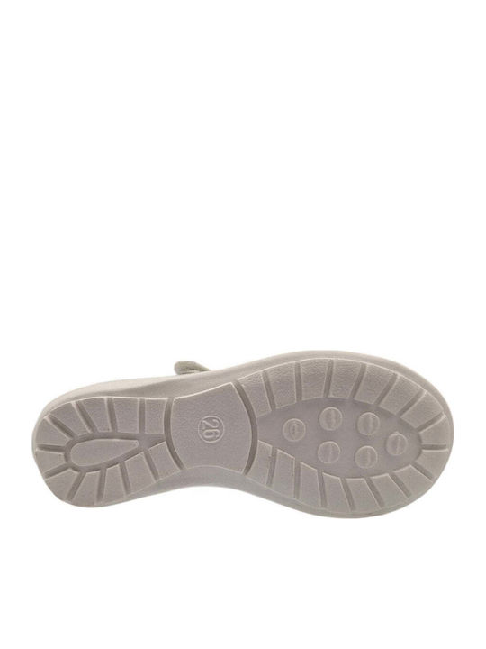 Kids Anatomic Ballerinas With Hoop & Loop Closure Leather Gold