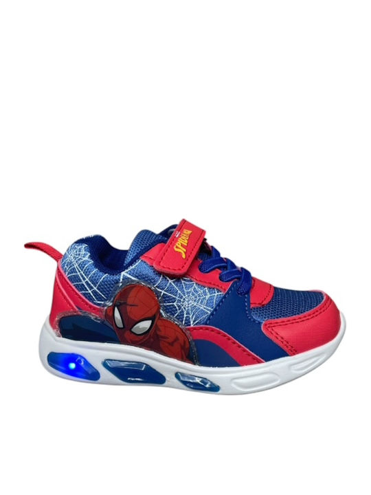 Παιδικά Sneakers με Σκρατς & Φωτάκια Μπλε