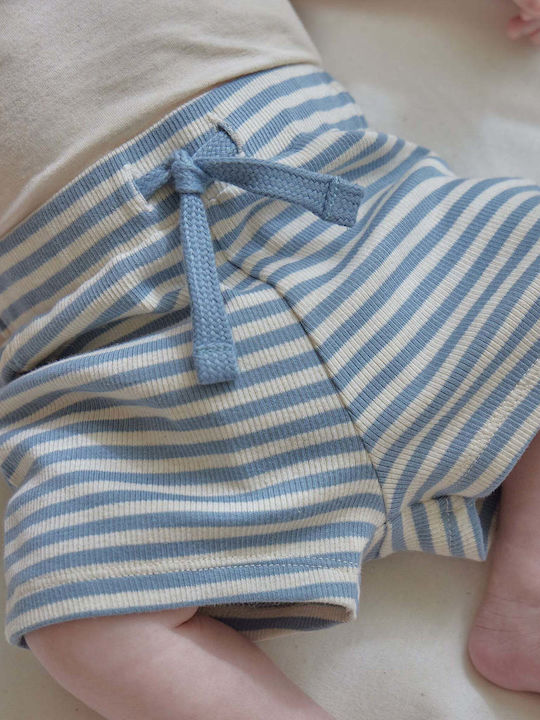 Παιδικό Σορτς/Βερμούδα Υφασμάτινο Stone Blue Stripe