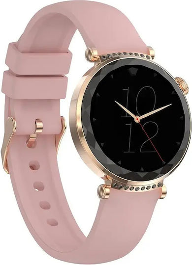 MaxCom FW73 Onyx Gold + Glov Rostfreier Stahl Smartwatch mit Herzfrequenz