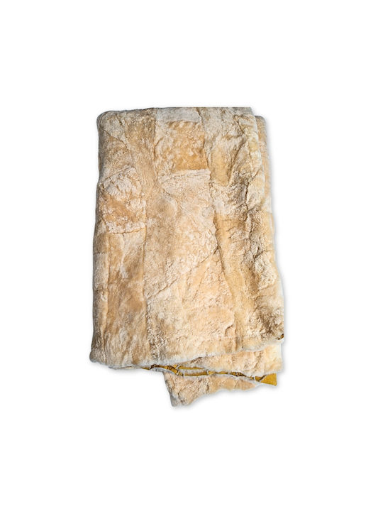 Δέρμα Πρόβατο Μουτόν 120x240cm Κίτρινο Pl44ye