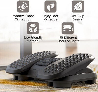 Powertech Tischbeine Pt-1567 Einstellbares Fußpedal für Beintraining Schwarz