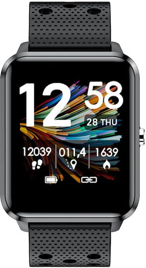 Bemi KIX-M Smartwatch with Heart Rate Monitor Black