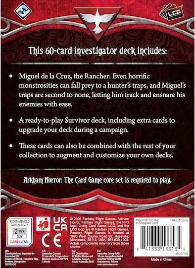 Arkham Horror Lcg Miguel De La Cruz Ermittlerdeck Überlebender