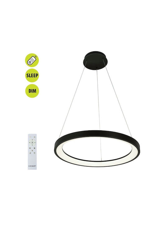 Led Ceiling Pendant Light Alexa-p Φ50cm 55watt Cct Black Viv005256