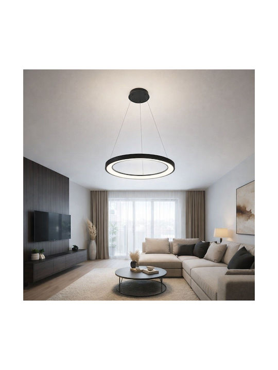 Led Ceiling Pendant Light Alexa-p Φ50cm 55watt Cct Black Viv005256