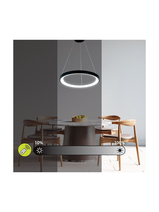 Led Ceiling Pendant Light Alexa-p Φ50cm 55watt Cct Black Viv005256