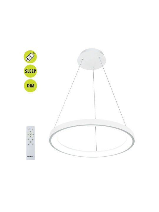 Led Ceiling Pendant Light Alexa-p Φ50cm 55watt Cct White Viv005255