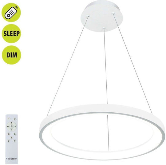 Led Ceiling Pendant Light Alexa-p Φ50cm 55watt Cct White Viv005255