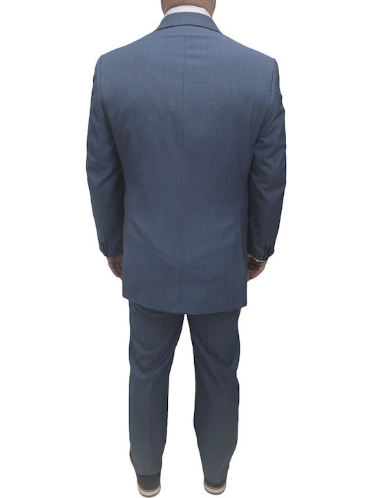 Tiptop Tailors Καλοκαιρινό Ανδρικό Κοστούμι με Κανονική Εφαρμογή Γαλάζιο