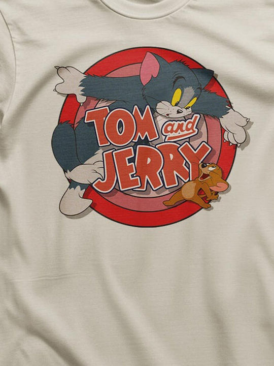 Tom Jerry Retro Logo T-shirt Khaki Unisex Wb-1-tj009-kh Tom Jerry Retro Logo T-shirt Khaki Unisex Wb-1-tj009-kh