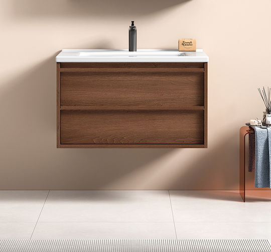 Martin Πάγκος με Νιπτήρα Μ80xΒ49xΥ46cm Wooden Brown Martin Πάγκος με Νιπτήρα Μ80xΒ49xΥ46cm Wooden Brown