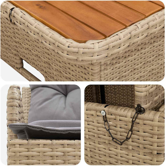 Living Room Set 2 Pieces Rattan with Pillows Living Room Set 2 Pieces Rattan with Pillows