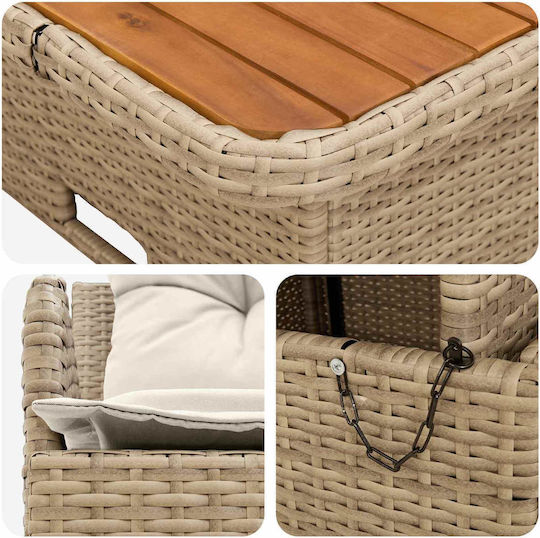 Living Room Set 2 Pieces Rattan with Pillows Living Room Set 2 Pieces Rattan with Pillows
