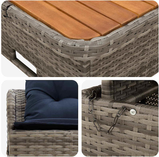 Living Room Set 2 Pieces Rattan with Pillows Living Room Set 2 Pieces Rattan with Pillows