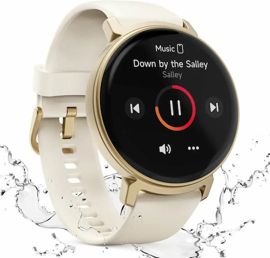 HAMA 7020 43mm Smartwatch with Heart Rate Monitor (Gold)