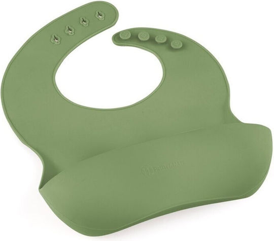 Petite & Mars Babici Pentru Bebeluși Din Silicon Cu Buzunar Verde Pentru 6 Luni+