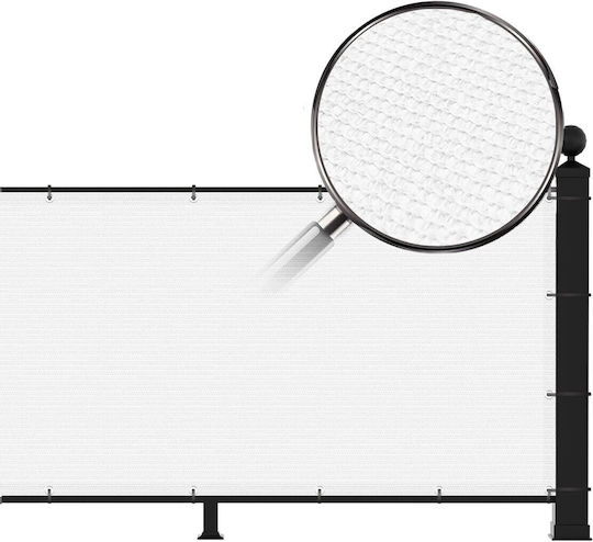 Grasher Netz- und Schattengewebe Balkon Weiß Antivento 1,800x6m 85% Schattierungsnetz