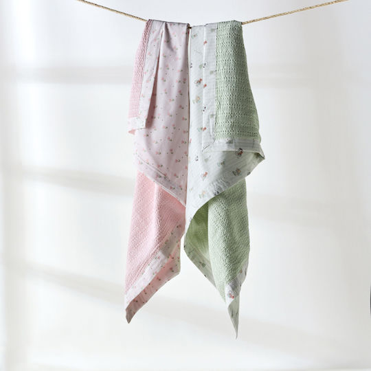 Summer Baby Cot Blanket Stylish Gonzo Double-Sided Waffle Cotton Kentia 100x140 1 Piece