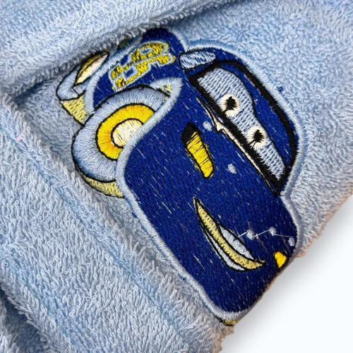 Linea Home Kinderbademantel Blau mit Kapuzen-