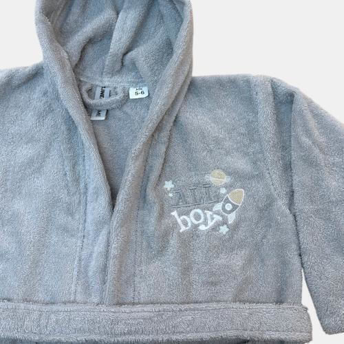 Linea Home Kids Bathrobe Gray Hooded