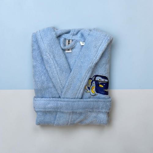Linea Home Kids Bathrobe Blue Hooded Linea Home Kids Bathrobe Blue Hooded