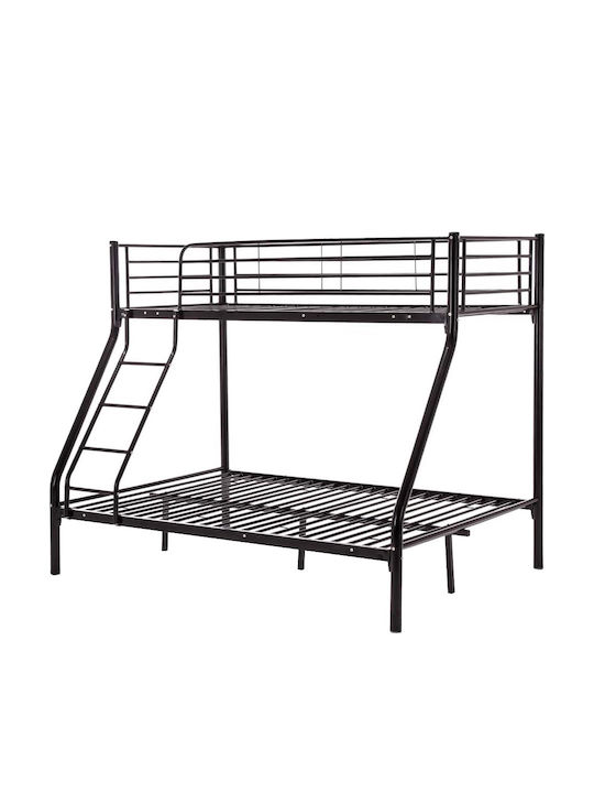 Kinderbett Einzel Schwarz für Matratze 90x190cm