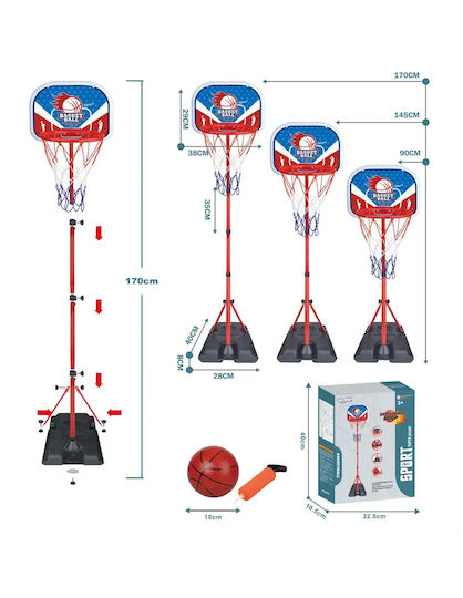 Woopie Kids Basketball Hoop Indoor with Stand and Ball