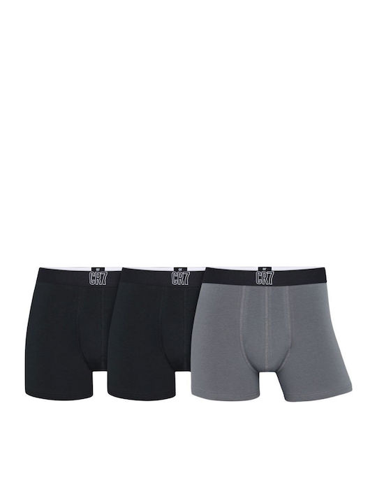 Boxeri pentru Bărbați Negru-Negru-Gri 3Pack