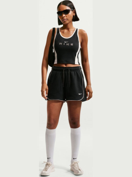 Damen-Terry-Shorts Schwarz