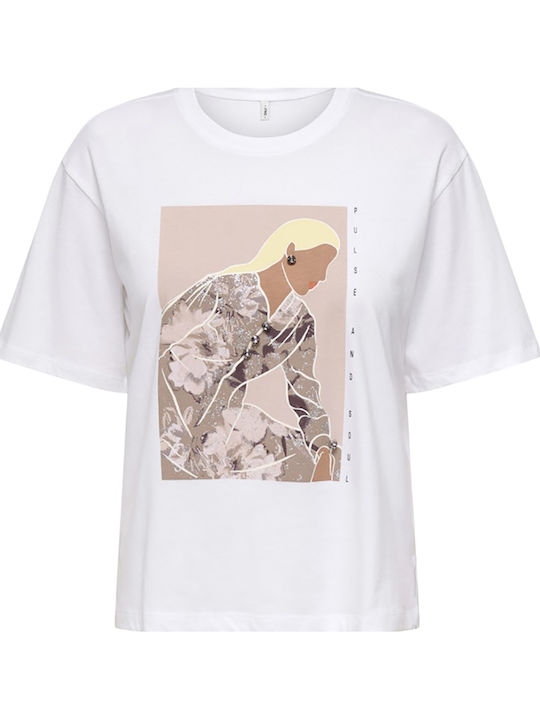 Damen T-shirt Helles Weiß Susan Pulse