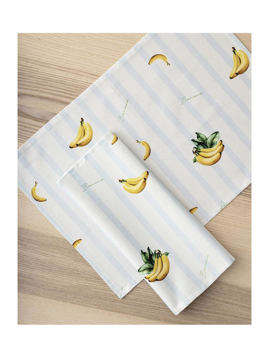 Nima Nima Baumwoll Tischdecke Fleckabweisend Set Banana Banana 140x180cm