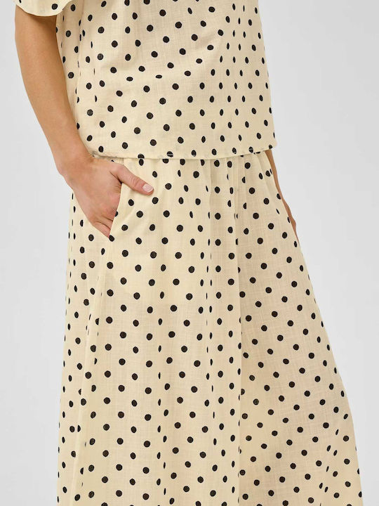 Women's Fabric Trousers Beige