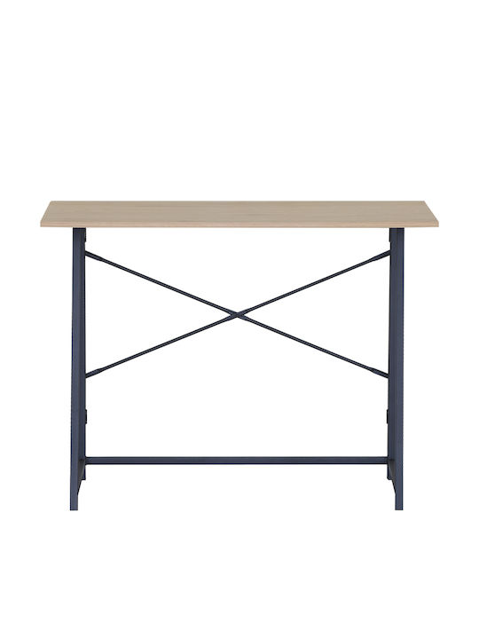 Siklo Wooden Black Desk with Metal Legs 100x46x75.5cm