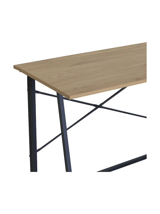 Siklo Wooden Black Desk with Metal Legs 100x46x75.5cm