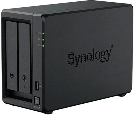 Synology Disk Station DS725+ NAS Tower 12TB HDD/M.2/SSD and 2 Ethernet Ports