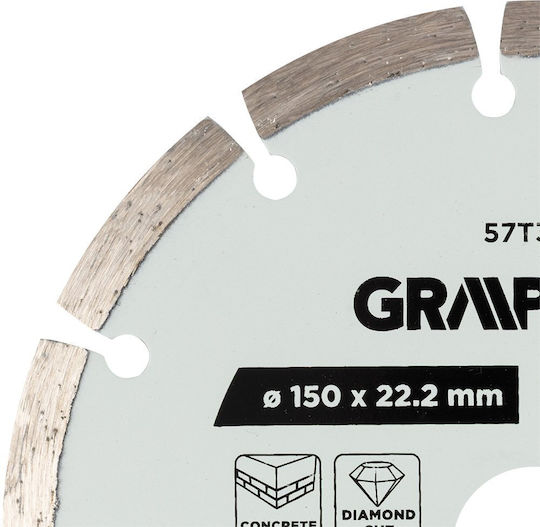 Graphite Δίσκος Κοπής Δομικών Υλικών 150mm