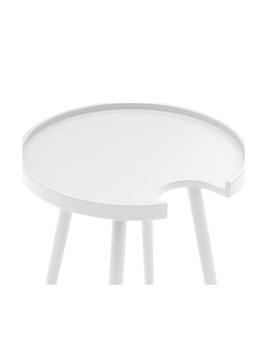 Auxiliary Table for Small Outdoor Spaces Aluminum Teroc White 47x47x53cm