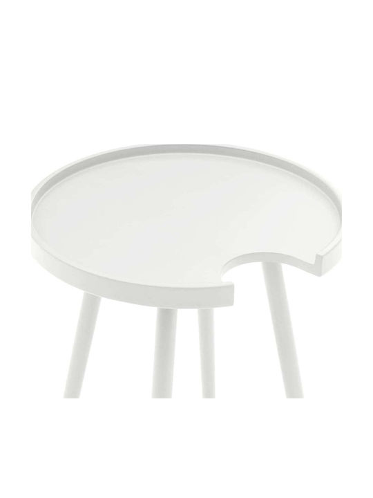 Auxiliary Table for Small Outdoor Spaces Aluminum White 47x47x53cm